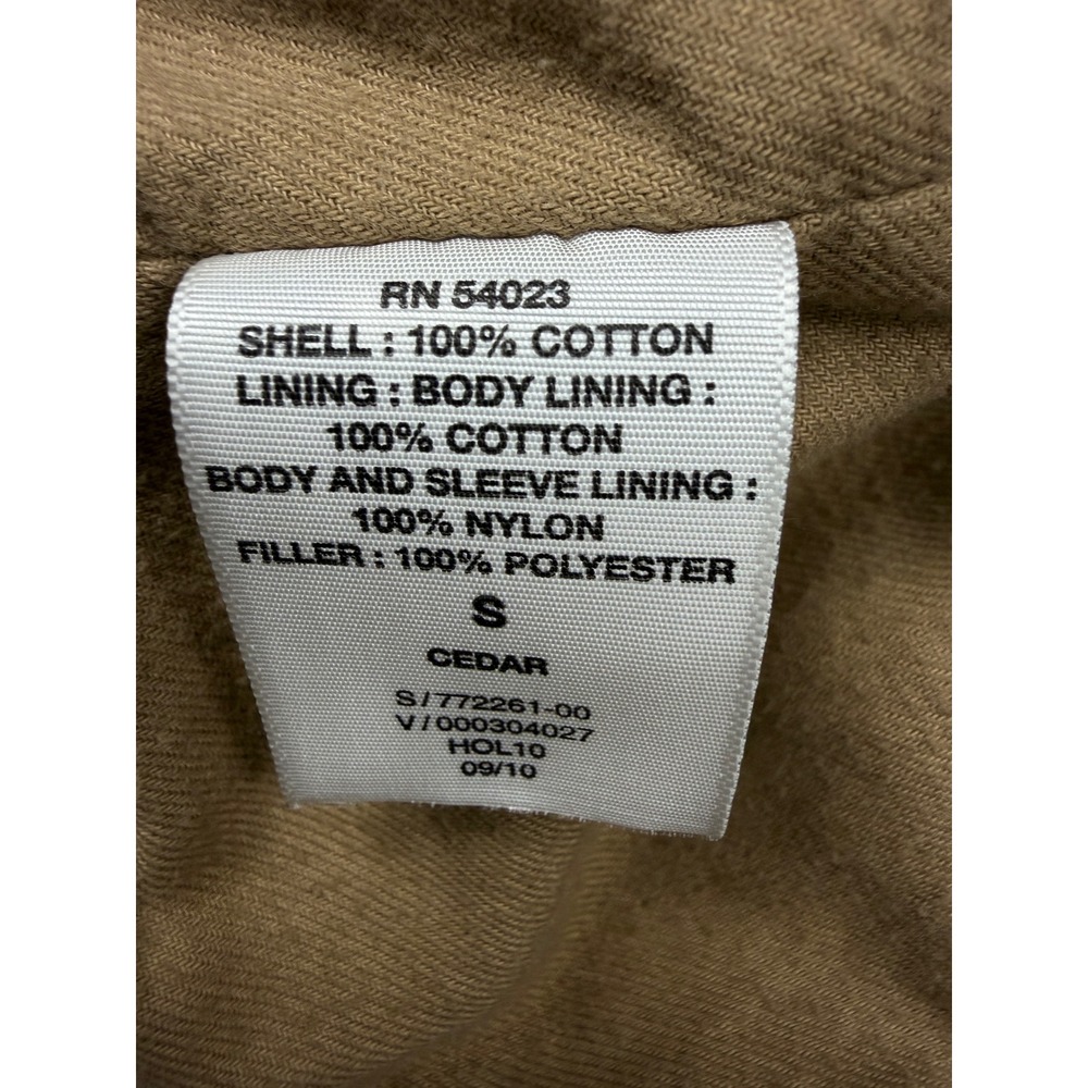 Gap 1969 Mens Cedar Canvas Workwear Jacket Tan Brown Quilted Lining Small HOL10 - Picture 4 of 15